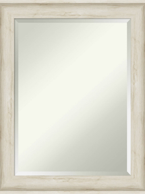 23" X 29" Regal Framed Bathroom Vanity Wall Mirror Birch Cream - Amanti Art