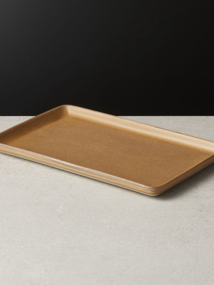 Axel Caramel Rectangular Serving Platter