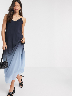 Vero Moda Ombre Maxi Cami Dress In Blue