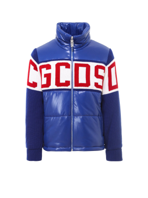 Gcds Logo Intarsia Puffer Jacket