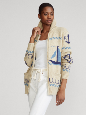 Full-zip Shawl Cardigan