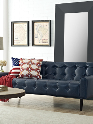 Delve Upholstered Vinyl Sofa Blue - Modway