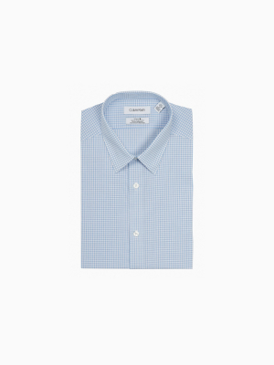 Slim Fit Check Performance Non-iron Dress Shirt