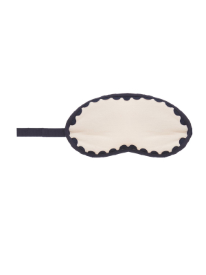 Eberjey Ric Rac Eye Mask- Shell/peacoat