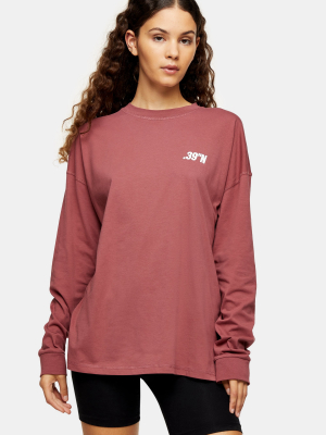 Topshop Active Rose Pink Long Sleeve Sports Top