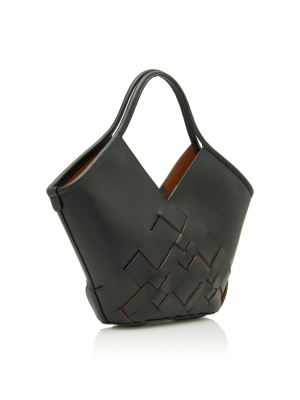 Colomba Small Woven Leather Tote
