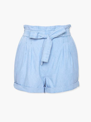 Chambray Paperbag Shorts