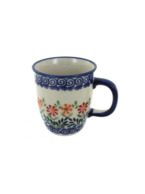 Blue Rose Polish Pottery Garden Bouquet Coffee Mug