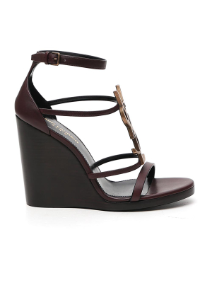 Saint Laurent Cassandra Wedge Sandals