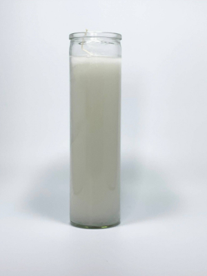 11.3oz Unscented Glass Jar Candle White - Continental Candle