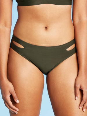 Women's Side Cut Out Hipster Bikini Bottom - All In Motion™