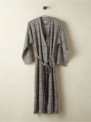 Pentagrid Blockprint Bath Robe