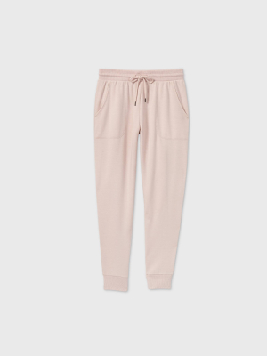 Women's Beautifully Soft Fleece Lounge Jogger Pants - Stars Above™ Soft Pink