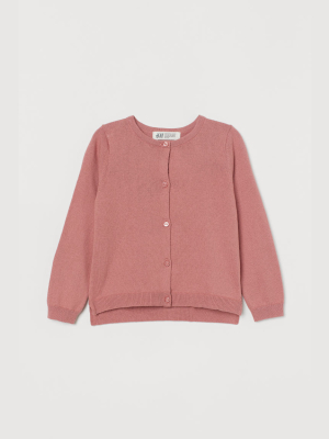 Fine-knit Cotton Cardigan