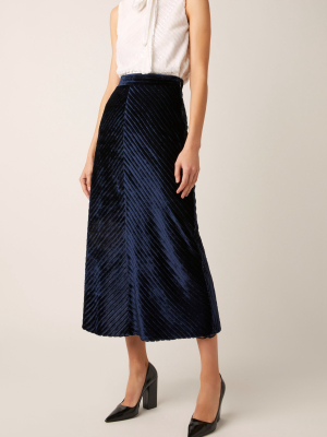 Velvet Midi Skirt