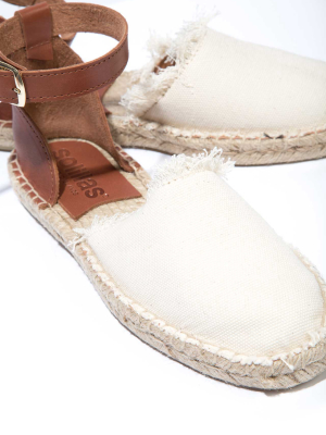 Juno - Canvas And Leather Espadrille