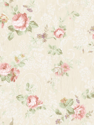 Garden Trail Wallpaper In Blush From The Spring Garden Collection By Wallquest