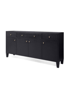 Jarin Buffet Dark Navy Faux Belgian Linen