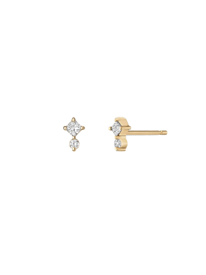 Juno Mini Studs ~ White Diamond