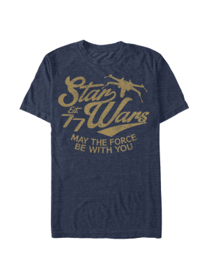 Men's Star Wars May The Force Retro 77 T-shirt