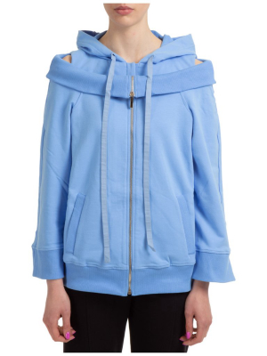 Alberta Ferretti Shoulder Cut-out Hooded Jacket