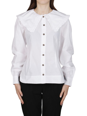 Ganni Ruffled Collar Shirt