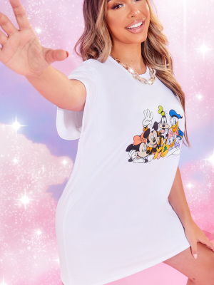 White Disney Character T Shirt Dress