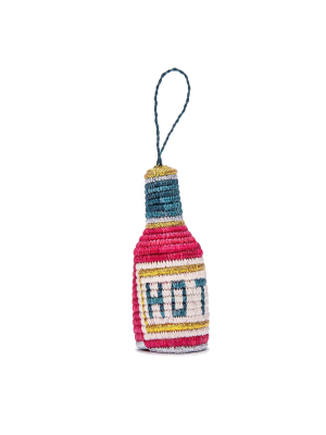 Handwoven Baskets By Blu Hot Sauce Bottle Ornament