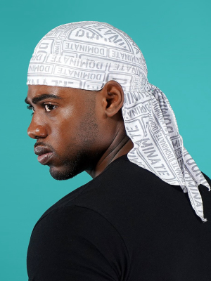 Dominate White Gray Sports Durag