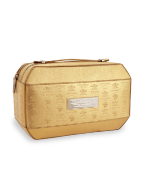 Gold Leather Travel Bag