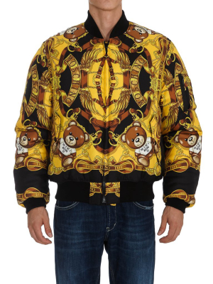 Moschino Baroque Print Bomber Jacket