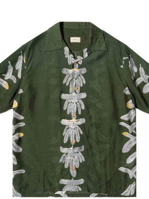 Silk Rayon Eagle Jewel Aloha Shirt