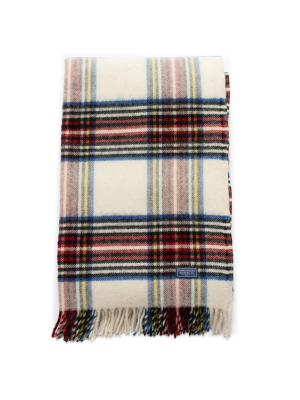 50"x72" Holiday Plaid Throw Blanket Natural - Faribault Woolen Mill