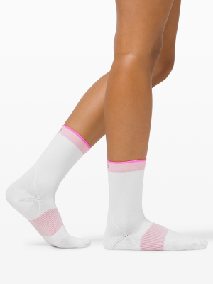 Power Stride Crew Sock Stripe