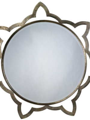 Jamie Young Large Sante Mirror In Antique Silver