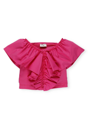 Monnalisa Ruffled Crop Top