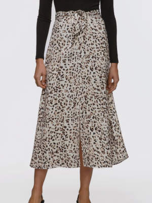 Lucy Leopard Print Midi Skirt - Final Sale