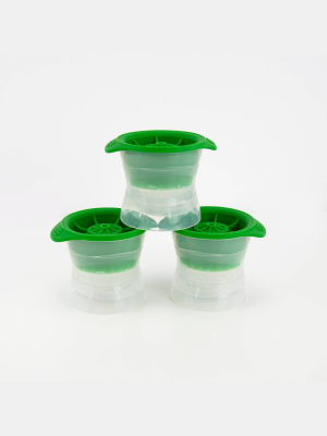 Tovolo Golf Ball Ice Molds (set Of 3) Green