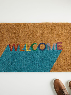 Welcome Block Doormat - Multi