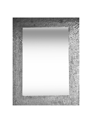 24" X 32" Silver Rectangle Decorative Mirror - Ptm Images