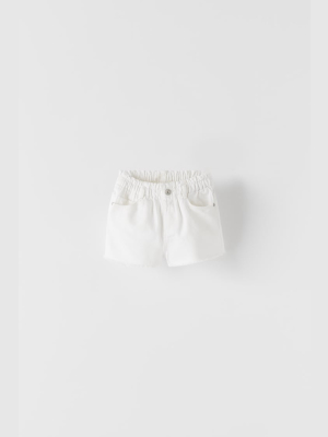 Frayed Twill Shorts