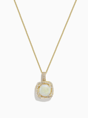 Effy Aurora 14k Yellow Gold Opal And Diamond Pendant, 1.41 Tcw