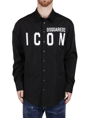 Dsquared2 Logo Print Button-up Shirt