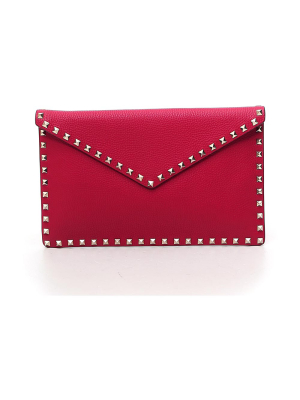 Valentino Garavani Rockstud Envelope Clutch Bag