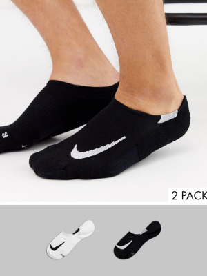 Nike Running 2 Pack Logo No Show Socks