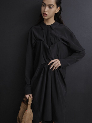 Tuck Shirt Dress