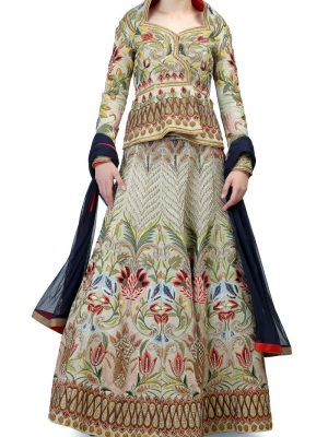 Overlap Blouse & Lehenga Set