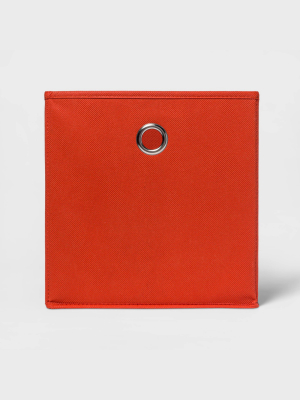 11" Fabric Cube Storage Bin Red - Room Essentials™