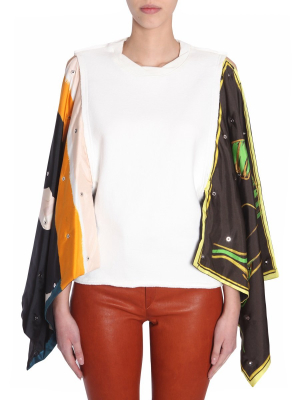 Jw Anderson Printed Scarf Sleeves Blouse