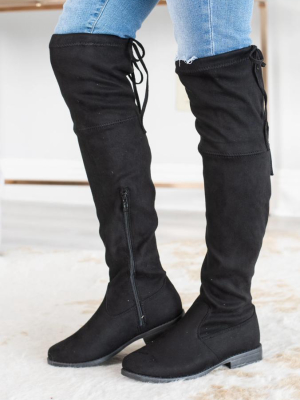 Take Me With You Over The Knee Black Boots